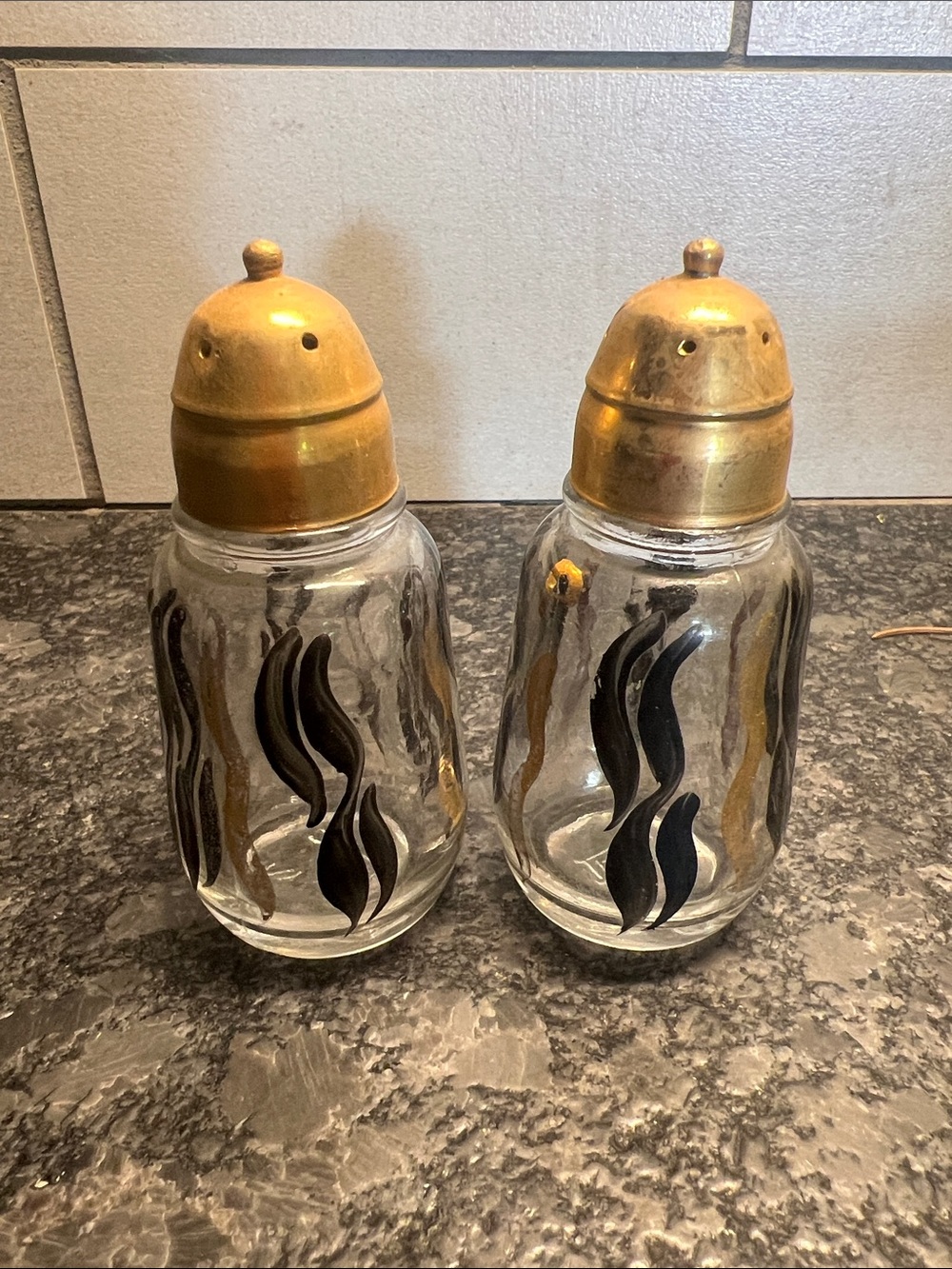 Vintage Androck hand painted salt and pepper shakers.  Great condition